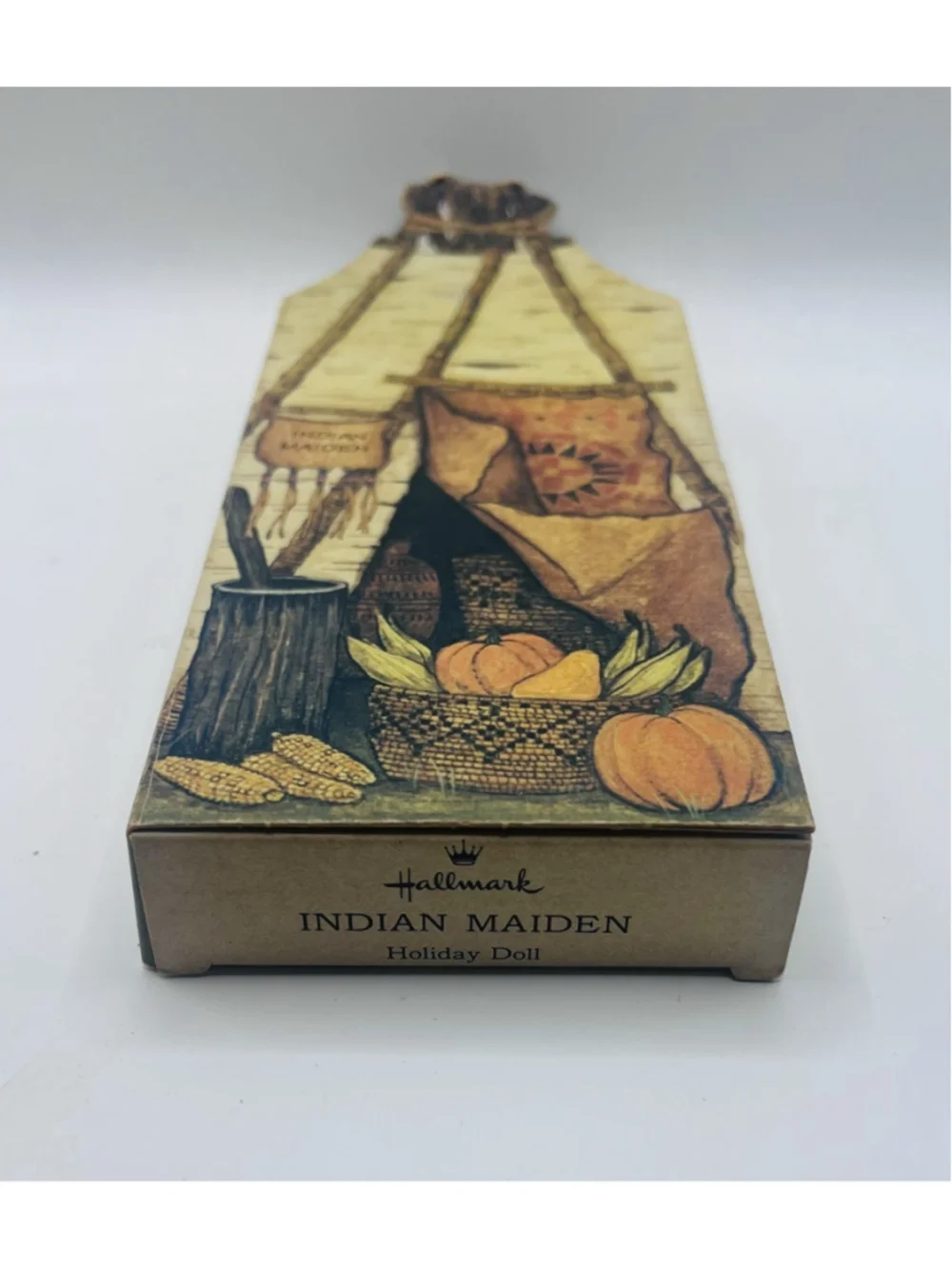 Vintage Hallmark Indian Maiden Holiday Doll Original Box Plymouth Thanksgiving